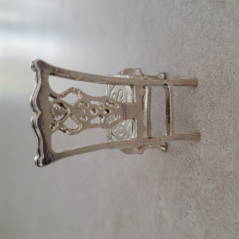 Vintage Godinger Silver Miniature Chair Decor Or Dollhouse - Picture 4 of 11
